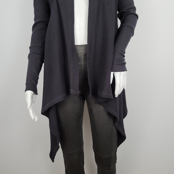 Splendid Thermal Wrap Black Cardigan - Picture 5 of 16